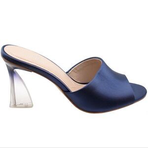 Charles by Charles David Sapphire Blue Kicker Slides Size 7